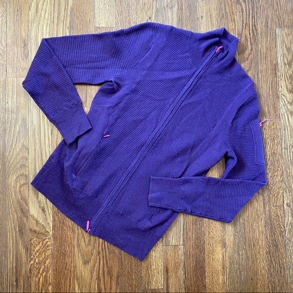 Athleta Sweaters - Athleta Wool Blend Knit Zip Up Sweater
